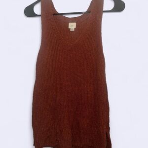 a new day Women's V-Neck Sleeveless Sweater - Deep Rust